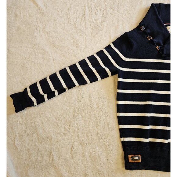Simons Le 31 Navy Blue Sailor sweater size large knit casual warm pullover - Picture 2 of 10